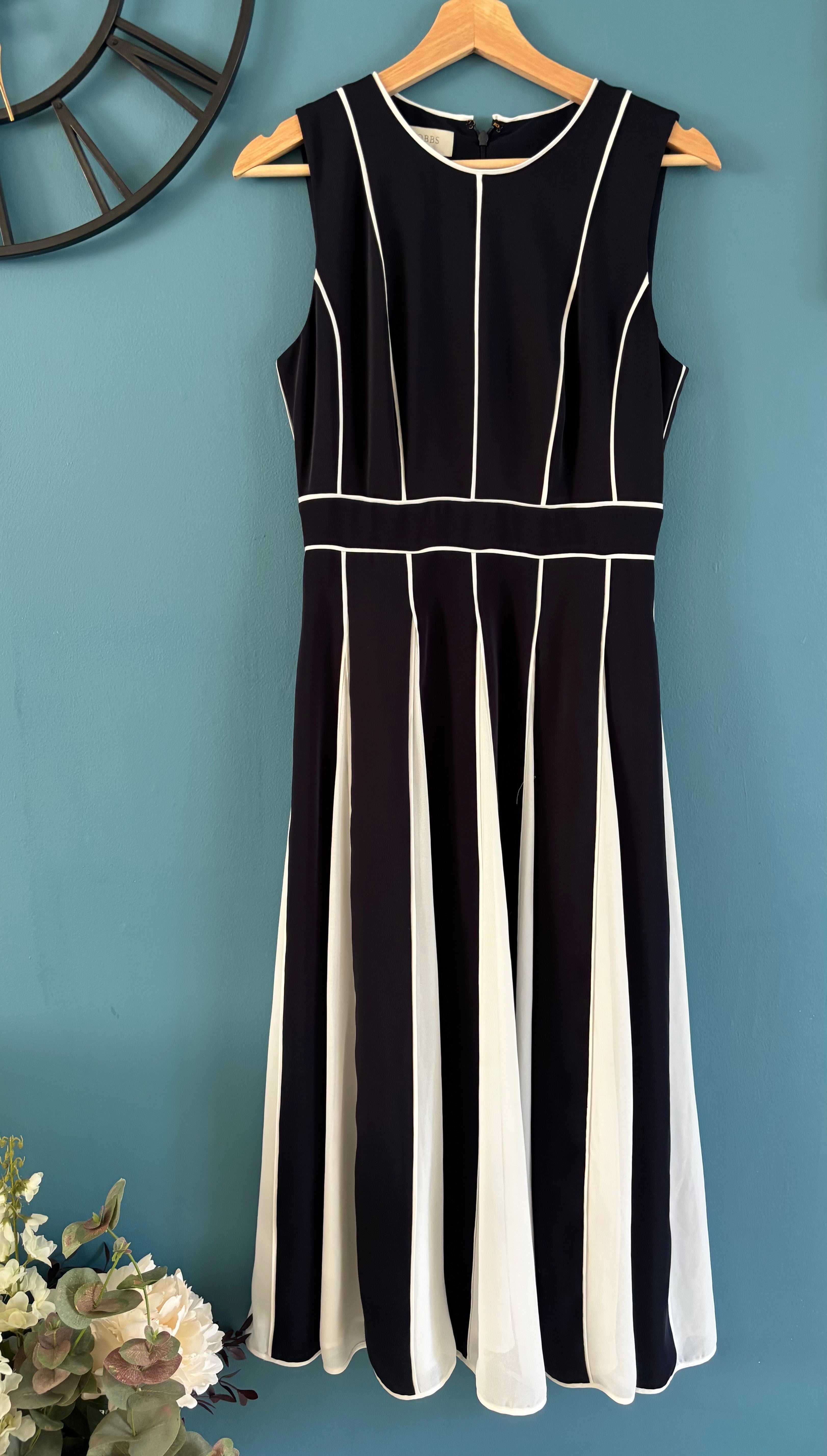 Hobbs - Navy/White stripe - Size 8