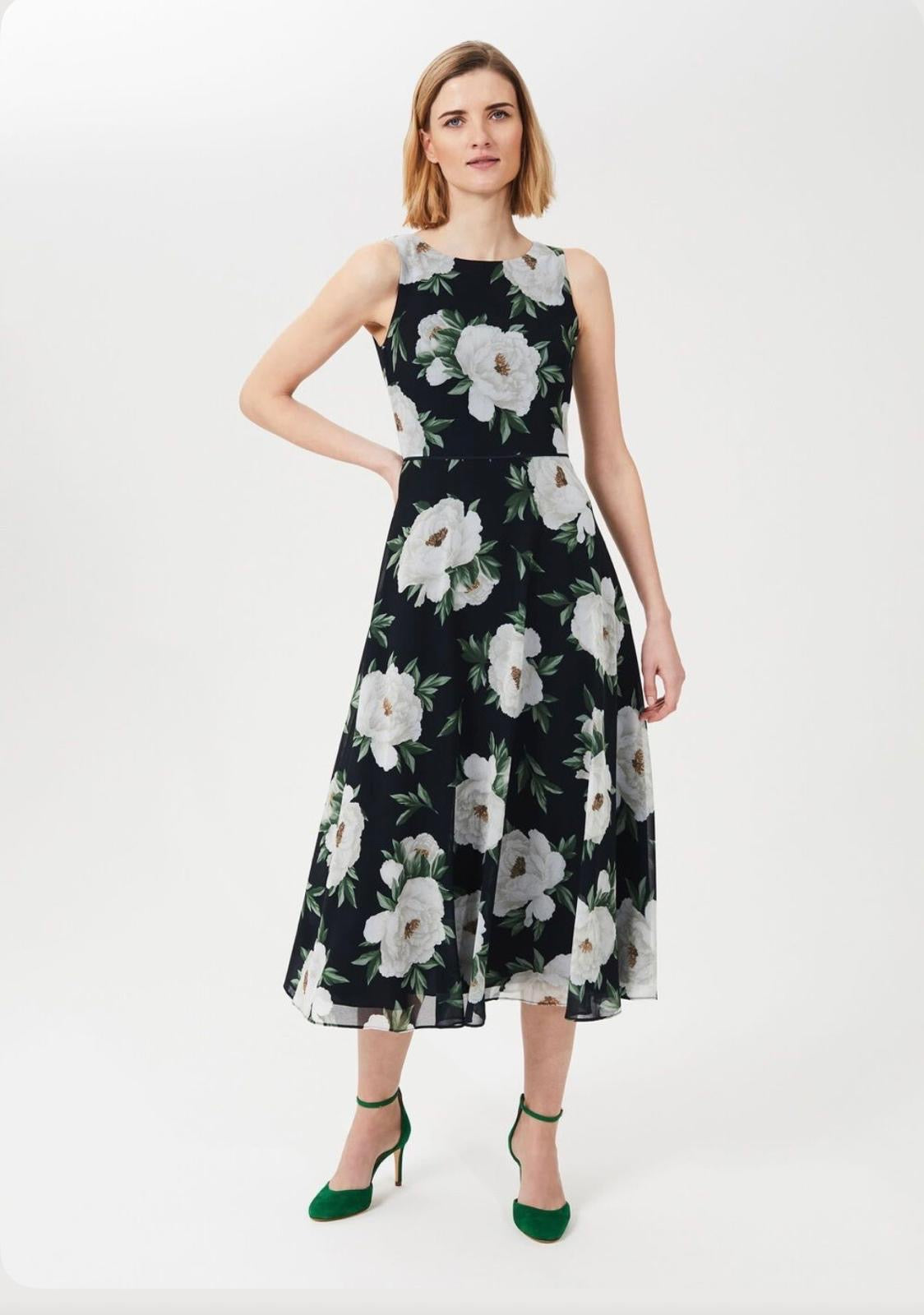 Hobbs - Black Floral- Size 12