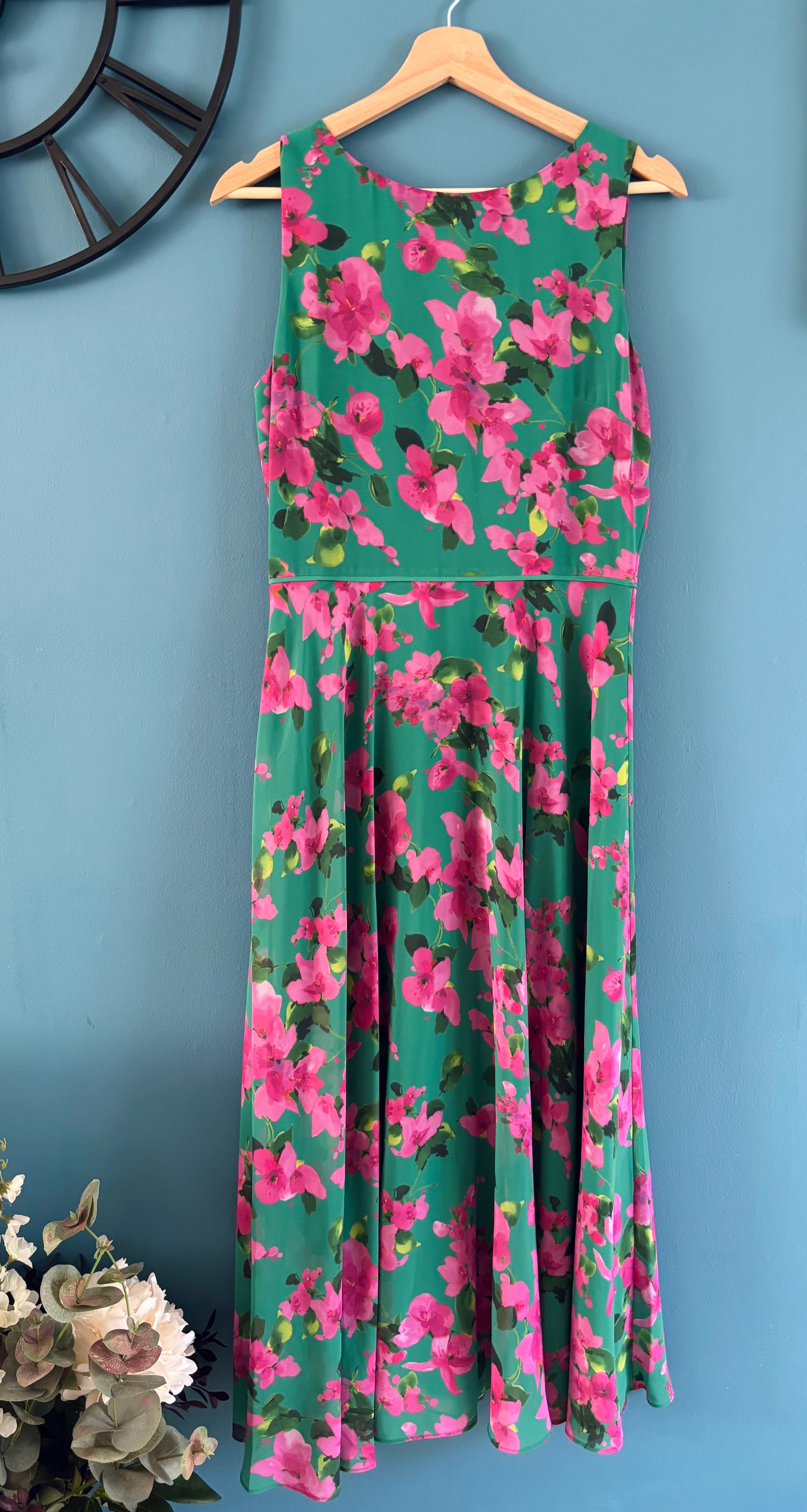 Hobbs -Green Floral - Size 10