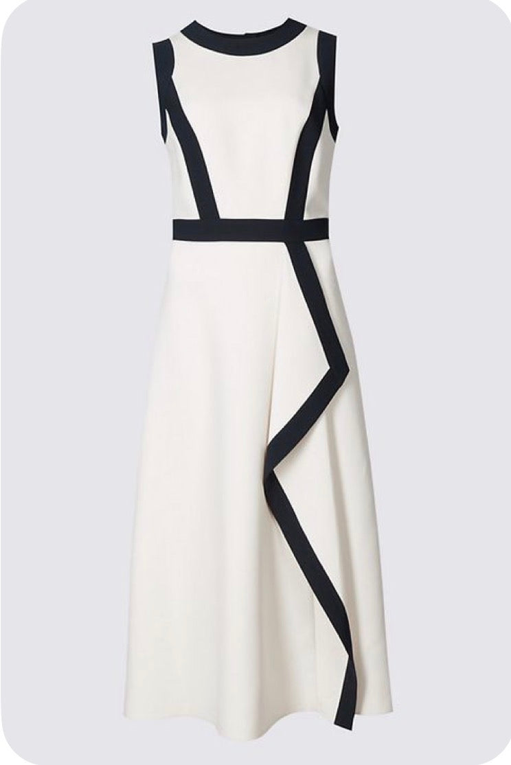 M&S - Cream/black detail