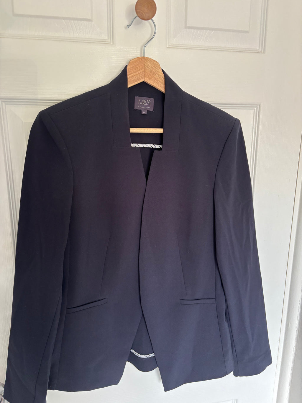 Jacket -M&S - navy -  Size 12