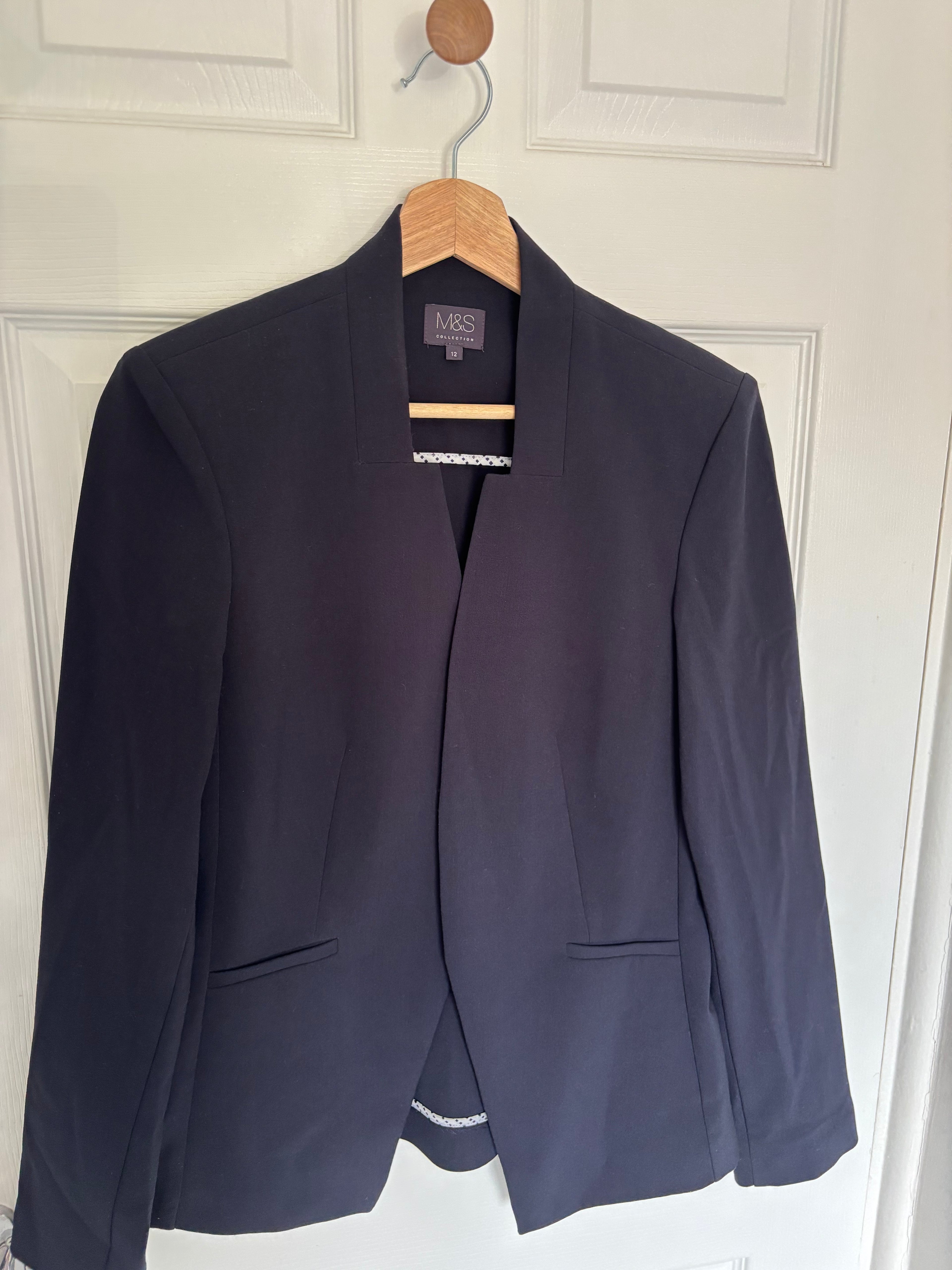 Jacket -M&S - navy -  Size 12