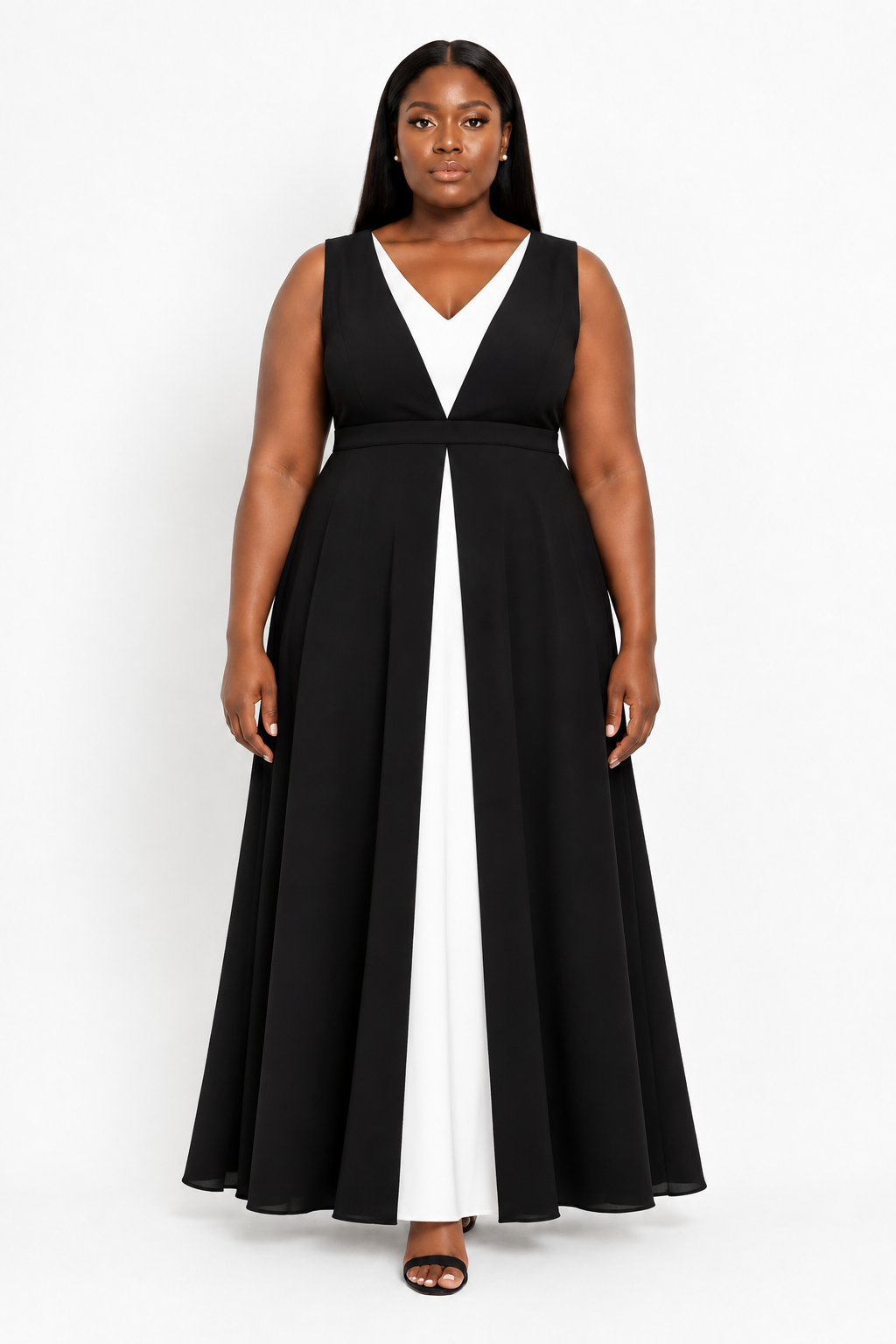 Black Maxi Dress - White Studio