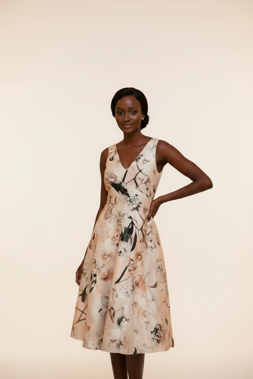 Coast Peach Floral - Plain Brightened