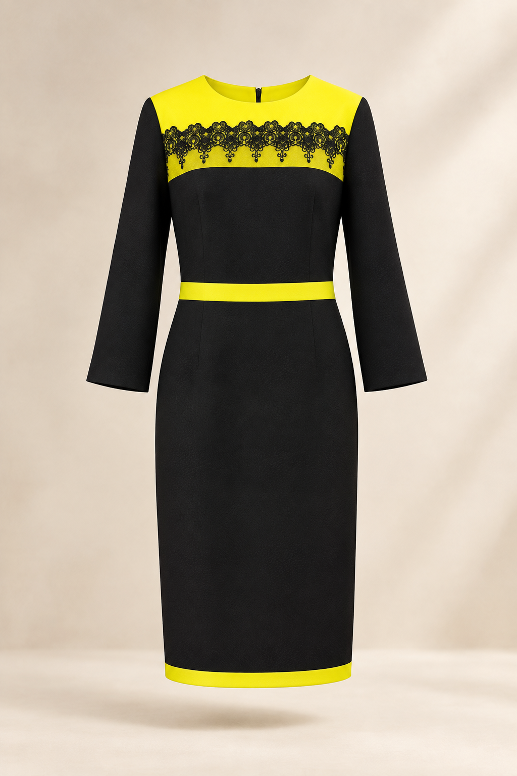 Dress with a calm luxury studio background