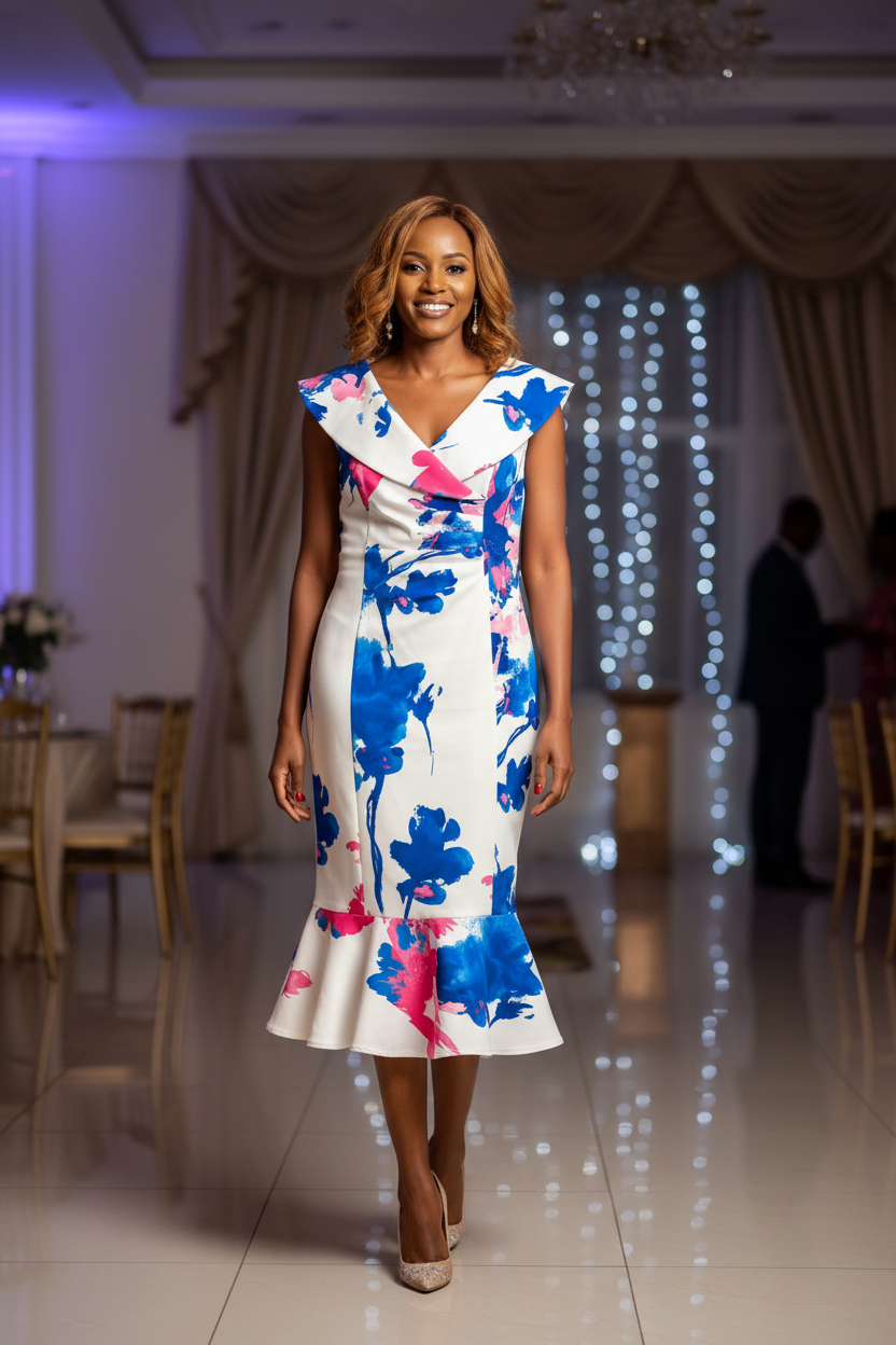 Kate Cooper White Blue Size 10 - Party