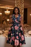 Navy Floral - Party Bright